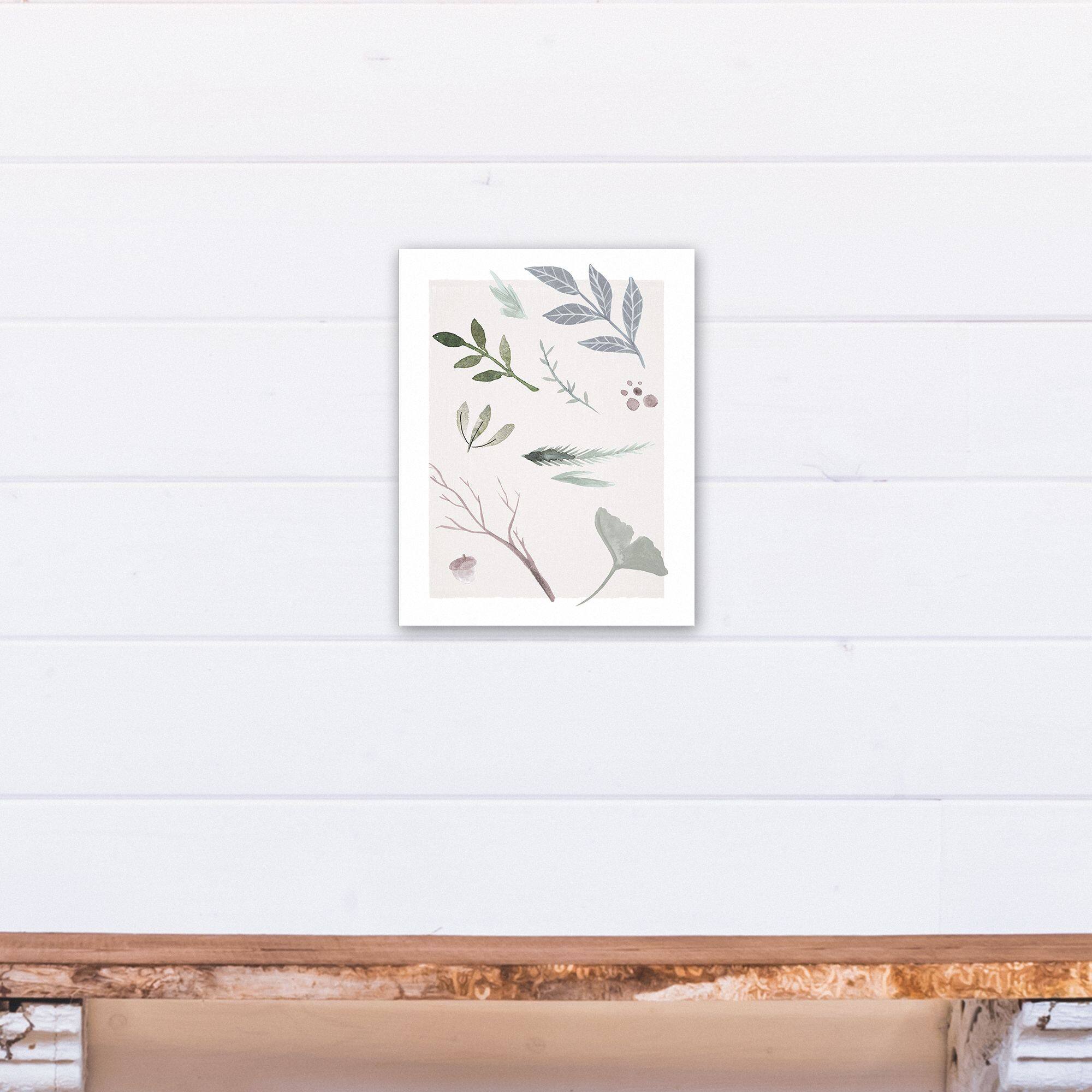 Blue and Green Botanicals 11" x 14" Canvas Wall Art
